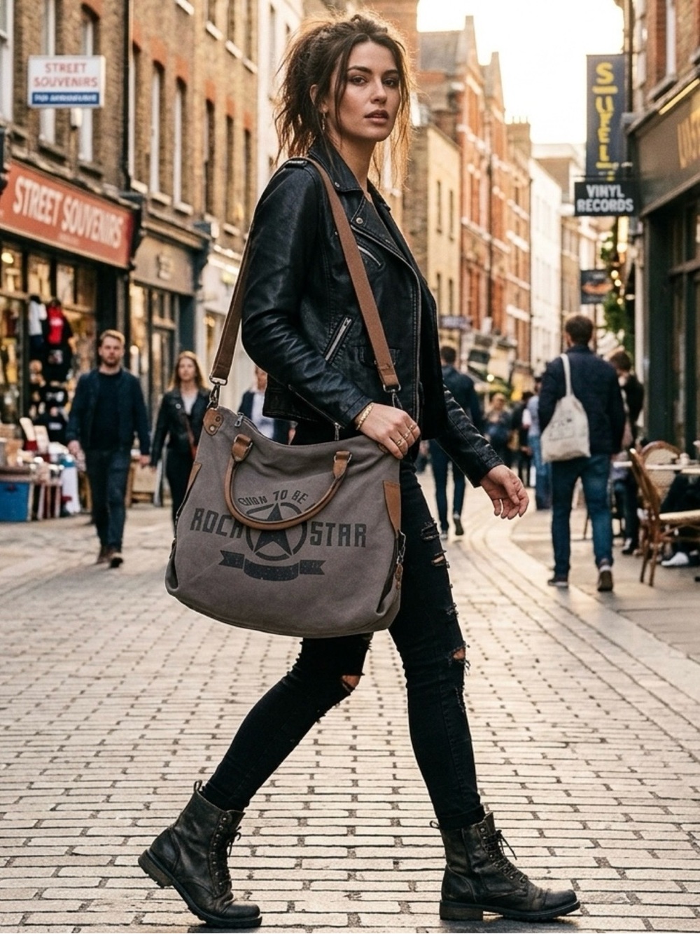 💋NEW💋 Women’s Durable Canvas Tote With Adjustable Crossbody Strap